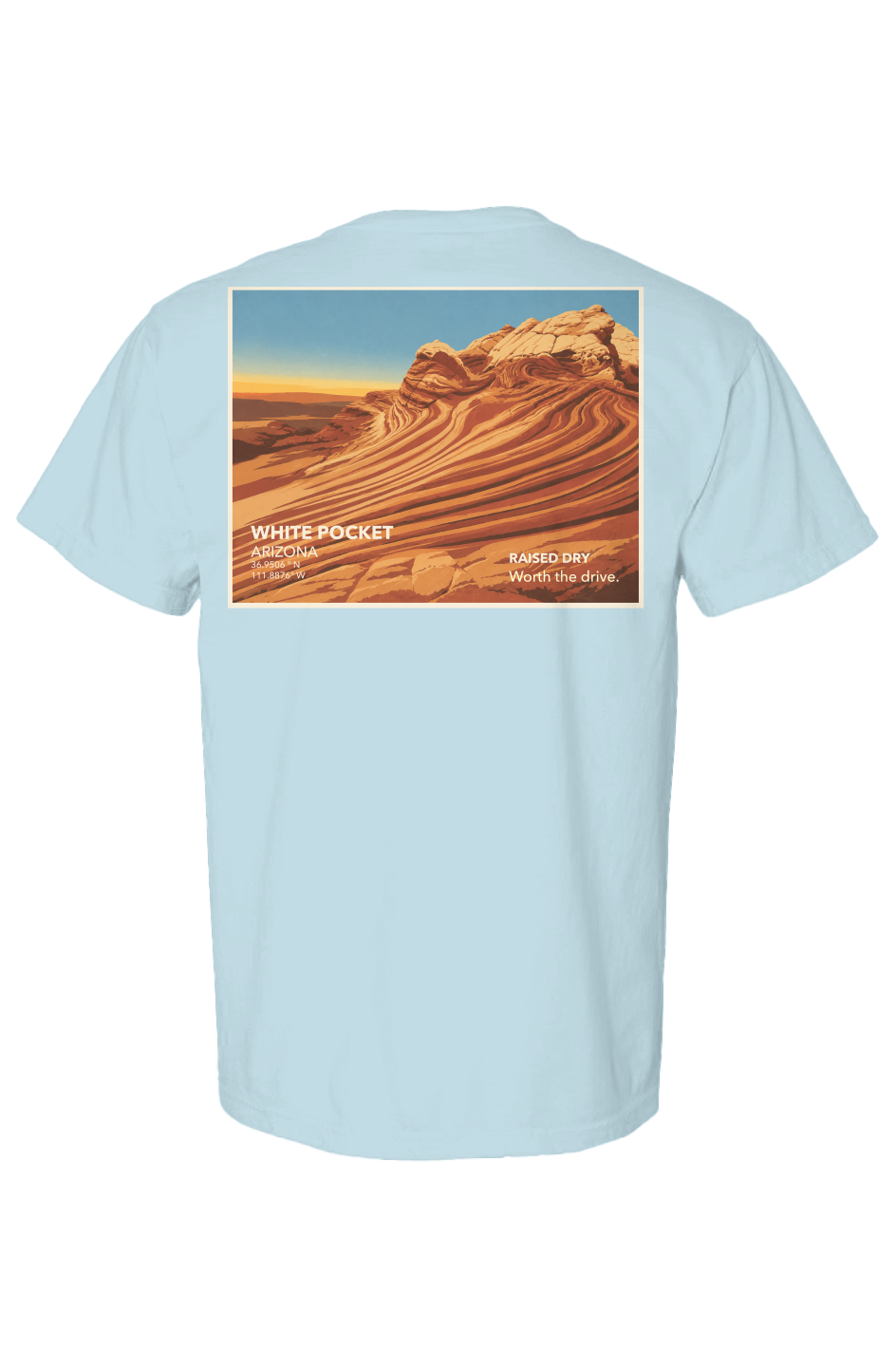 Raised Dry White Pocket Arizona Tee