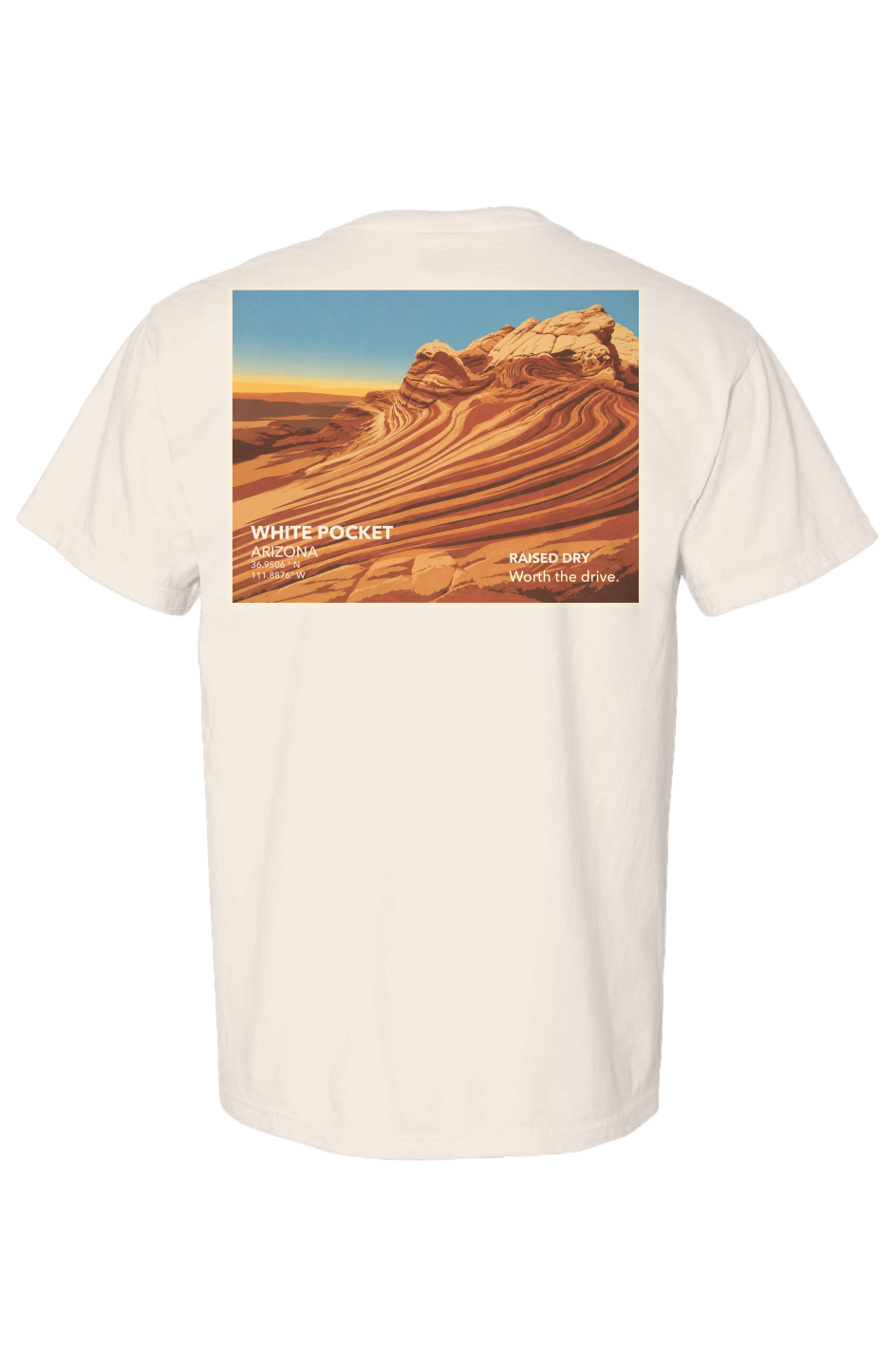 Raised Dry White Pocket Arizona Tee
